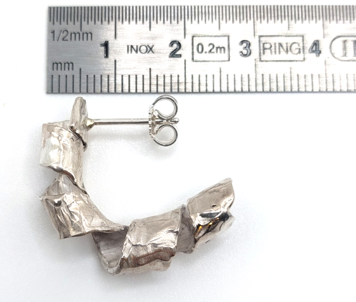 Orecchini velluto grandi, argento 925