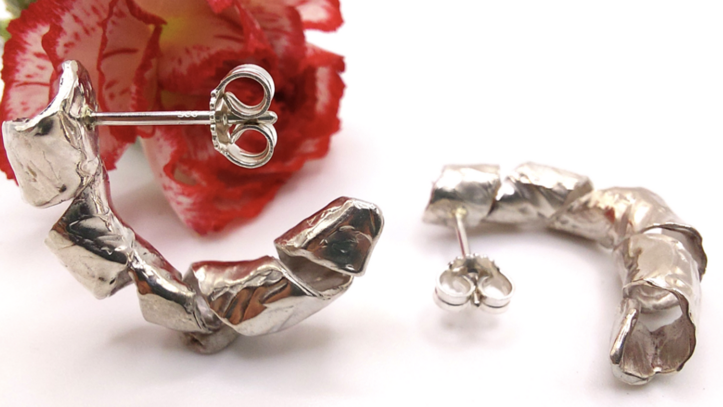Orecchini velluto grandi, argento 925